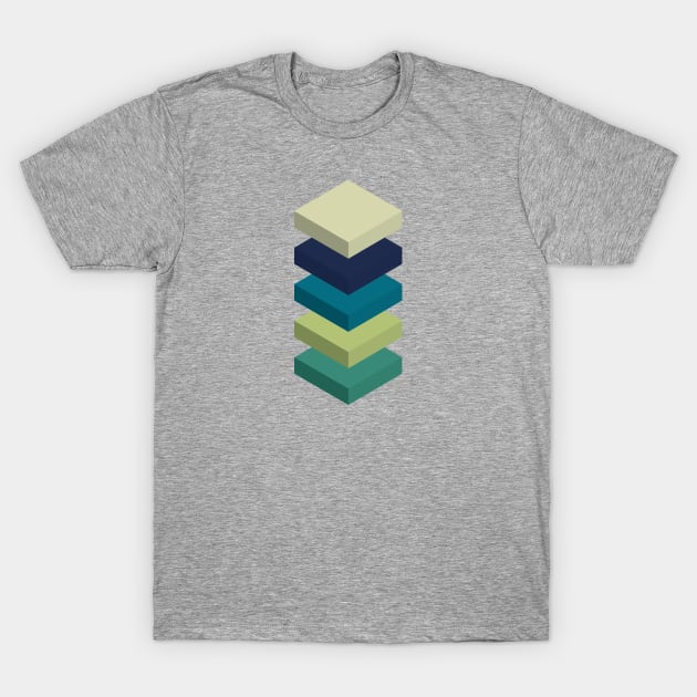 Isometric Rectangles T-Shirt by Artisticano